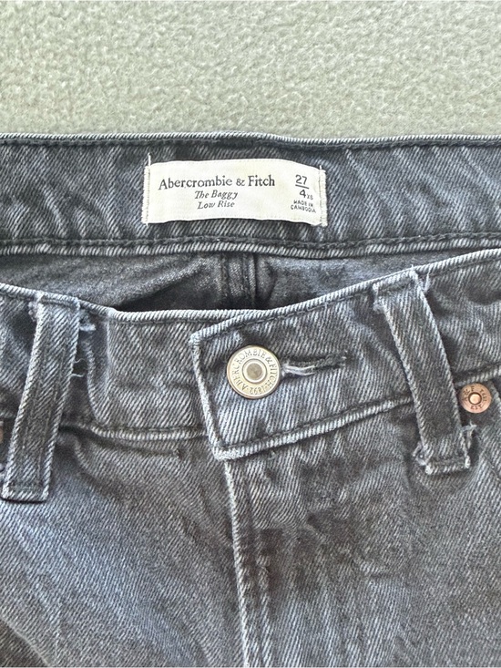 Abercrombie & Fitch Denim - Abercrombie & Fitch Women's Baggy Low-Rise Jeans - Washed Black